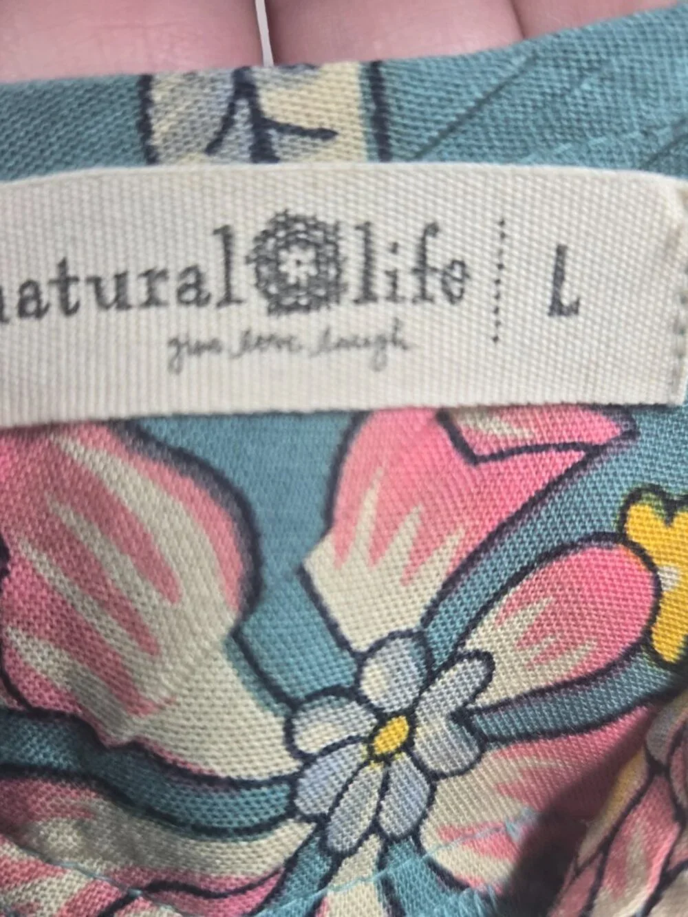 Natural Life Green Pink Garden Tiered Maddi Maxi Size Large - Picture 12 of 13